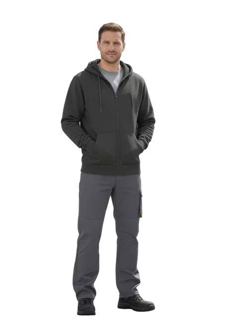 Cotton sweatshirt with front zipper