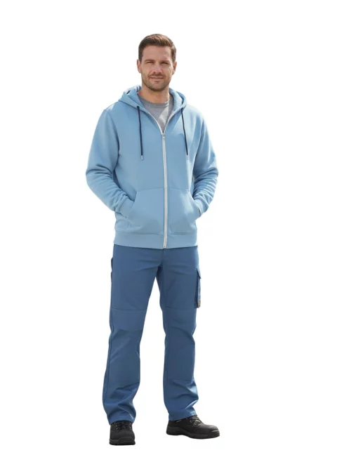 Cotton sweatshirt with front zipper