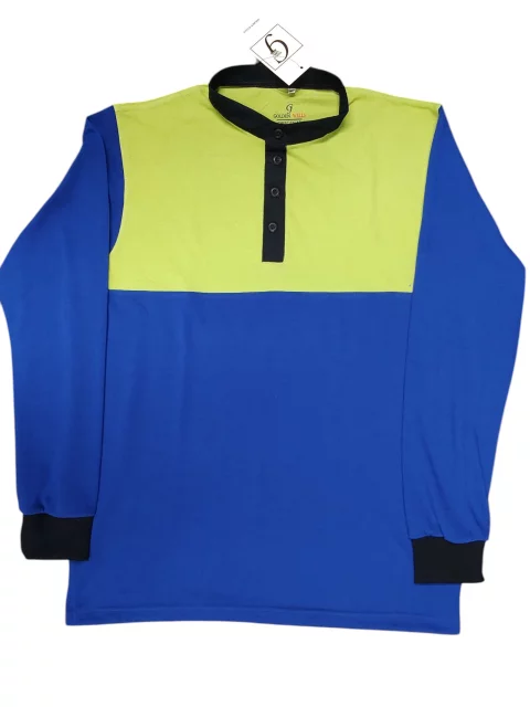  تيشرت بولو بأكمام طويلة بتصميم اثنين لون