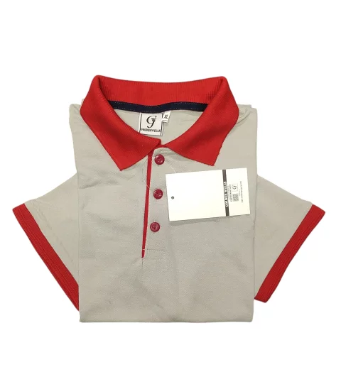 تيشرت بولو نصف كم بتصميم اثنين لون