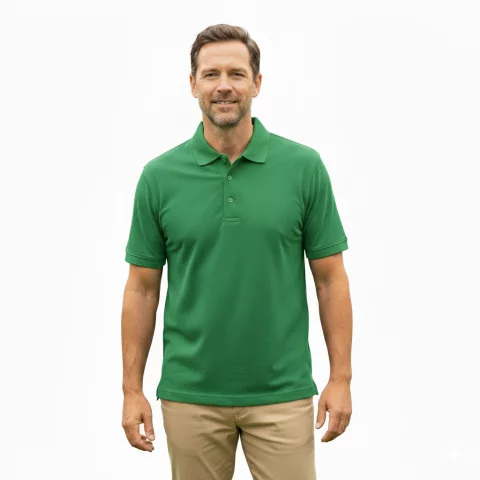 A classic polo t-shirt in an attractive Green color