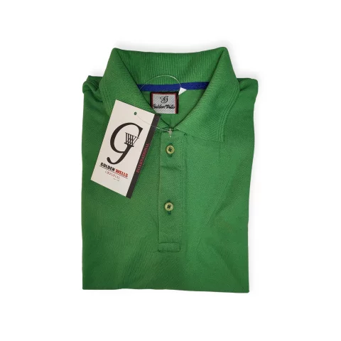 long-sleeved polo t-shirt in an attractive royal green