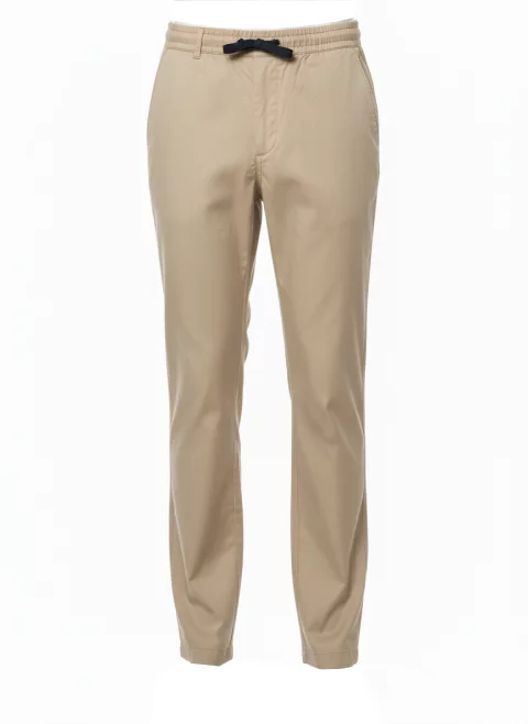 gabardine trousers featuring an elastic waistband
