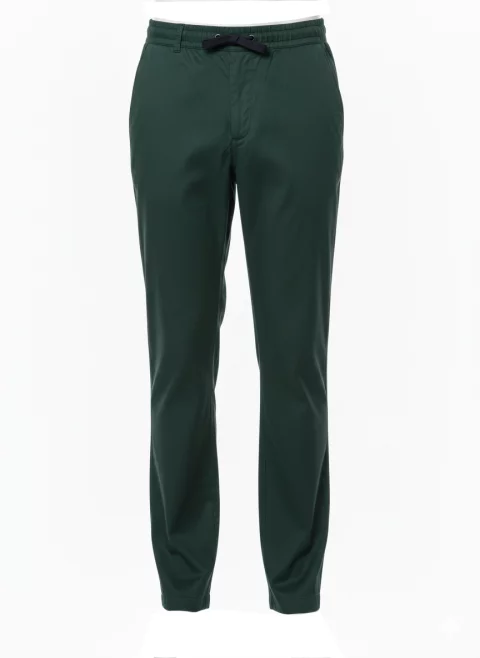 gabardine trousers featuring an elastic waistband