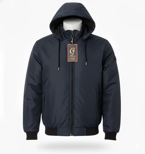 High-density waterproof jacket lined with thermal fiber