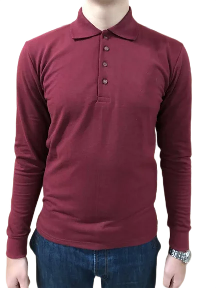 An elegant and comfortable long-sleeved polo t-shirt