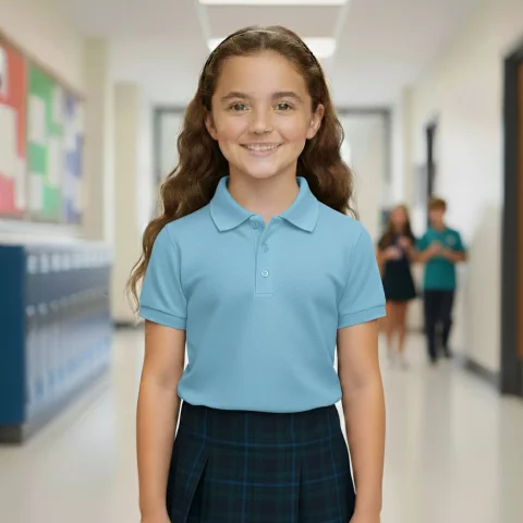 a classic school pique polo tshirt for daily wear