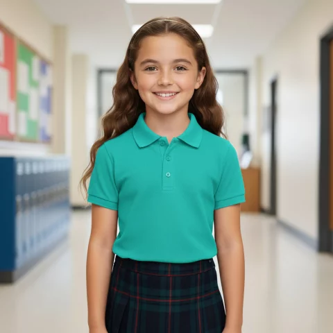 a classic school pique polo tshirt for daily wear