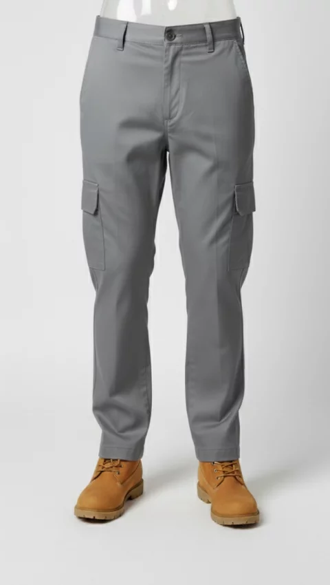 Gabardine Cargo Trousers