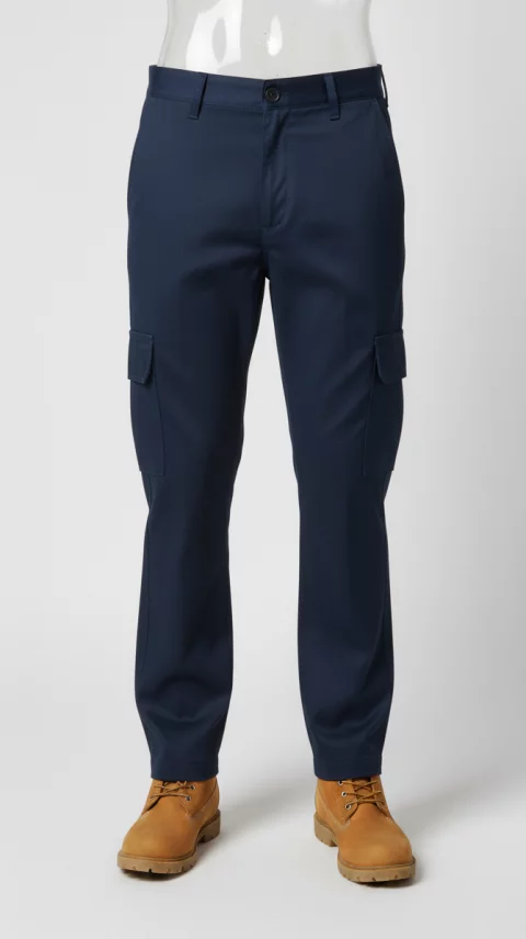 Gabardine Cargo Trousers 1
