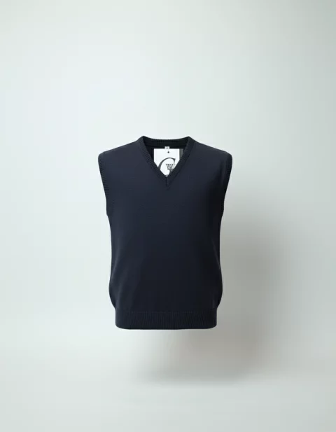 V-Neck Wool Vest  Sleeveless Sweater  Uniform gw
