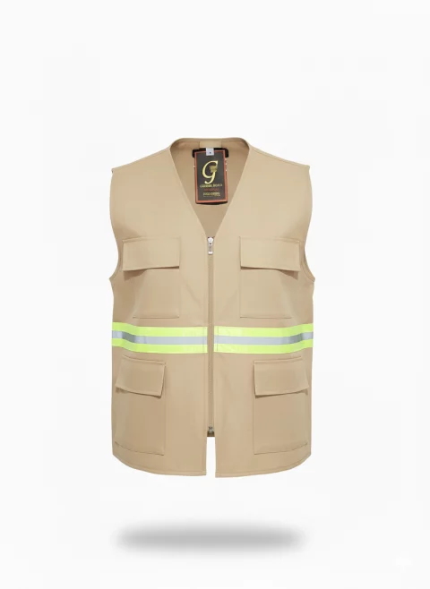 a practical, durable, and highly visible gabardine vest