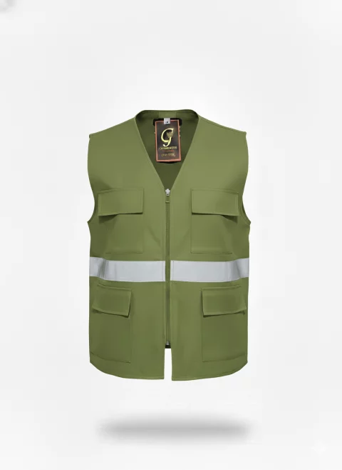 a practical, durable, and highly visible gabardine vest