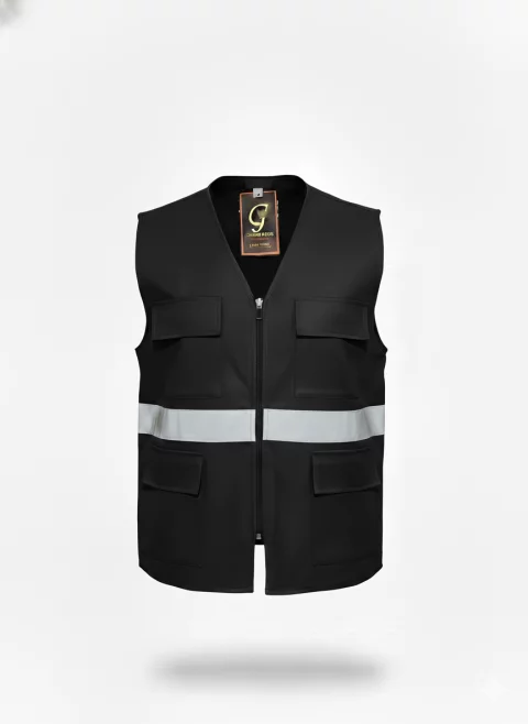 a practical, durable, and highly visible  gabardine vest 3