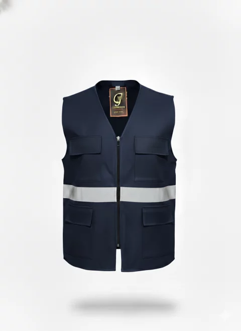 a practical, durable, and highly visible  gabardine vest 4