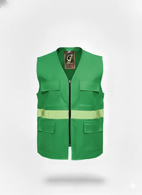 a practical, durable, and highly visible  gabardine vest 7