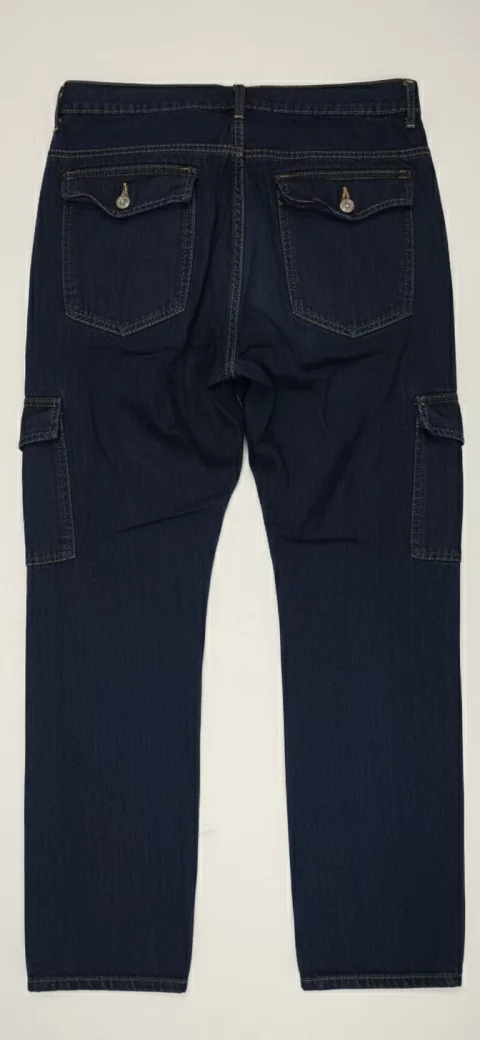 Wide-Leg Cargo Denim Jeans for Workwear from Uniform gw 5