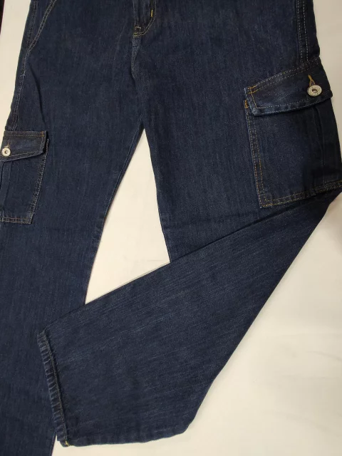 Wide-Leg Cargo Denim Jeans for Workwear from Uniform gw