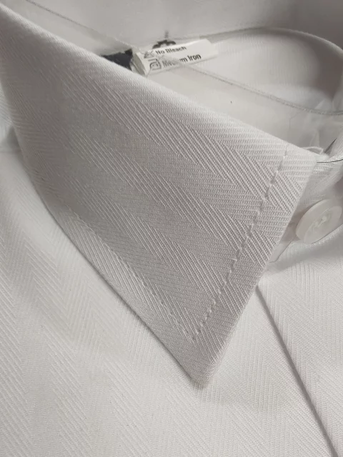 Children's Long-Sleeve White School Shirt (Unisex) 5