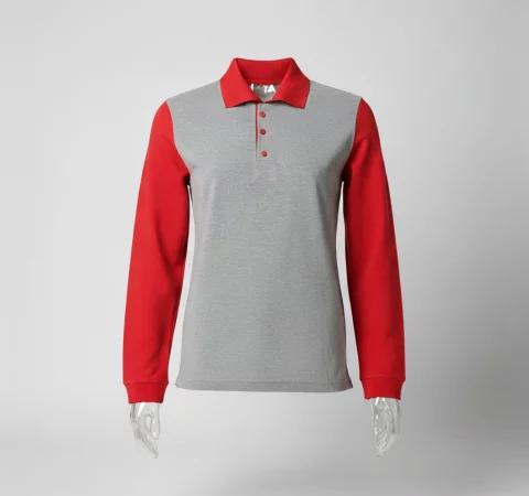 Long-sleeved polo Tshirt Cotton Uniform GW