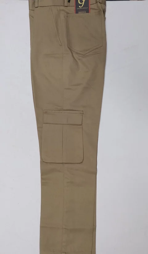 Plain Gabardine Cargo Trousers by Uniform gw