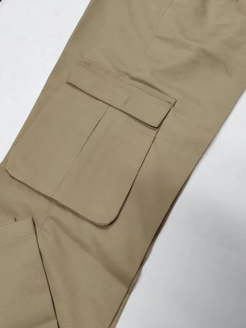 Plain Gabardine Cargo Trousers by Uniform gw 3
