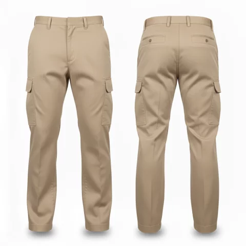 Plain Gabardine Cargo Trousers by Uniform gw 7