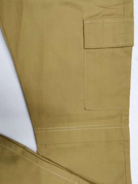 Beige Gabardine Convertible Cargo Trousers (2-in-1) 7