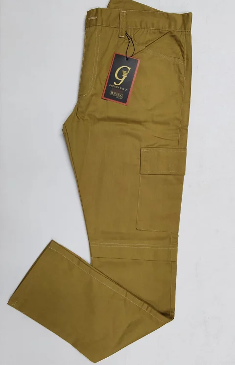 Beige Gabardine Convertible Cargo Trousers (2-in-1) 8