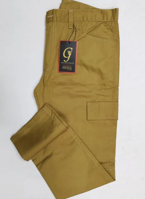 Beige Gabardine Convertible Cargo Trousers (2-in-1) 10