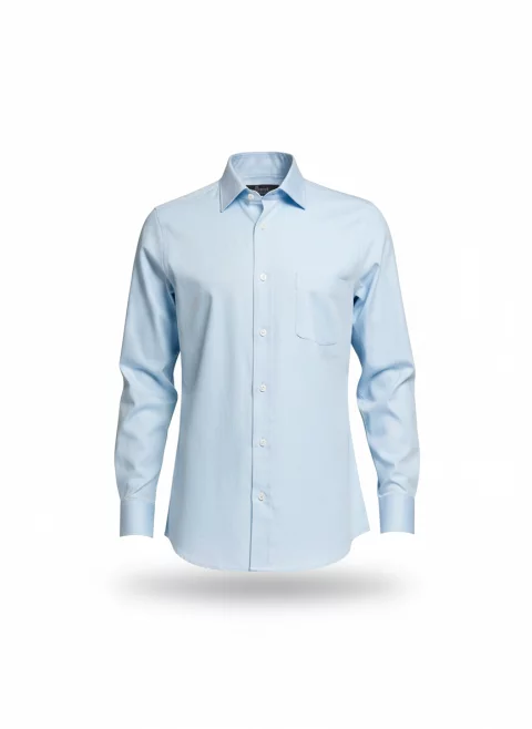 Light Blue Long-Sleeve Cotton Shirt From Uniform GW