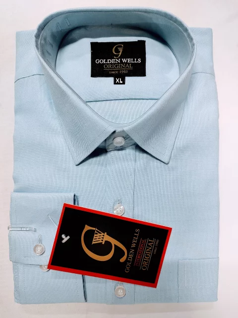 Light Blue Long-Sleeve Cotton Shirt From Uniform GW