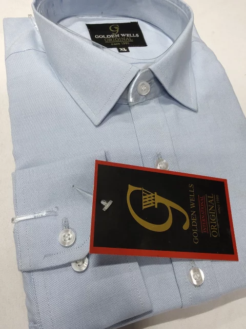Light Blue Long-Sleeve Cotton Shirt From Uniform GW 4