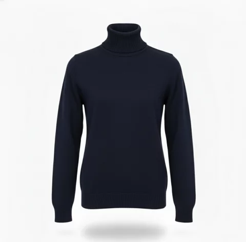 Wool Roll-High-Neck Pullover 6
