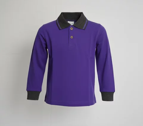 Long Sleeve Polo T-shirt For Kids by uniform gw