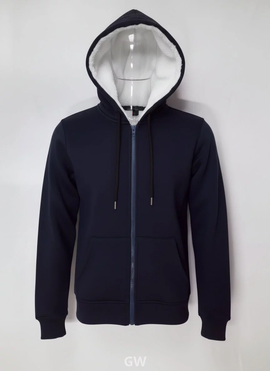 full-zip Sweatshirt in dark navy blue