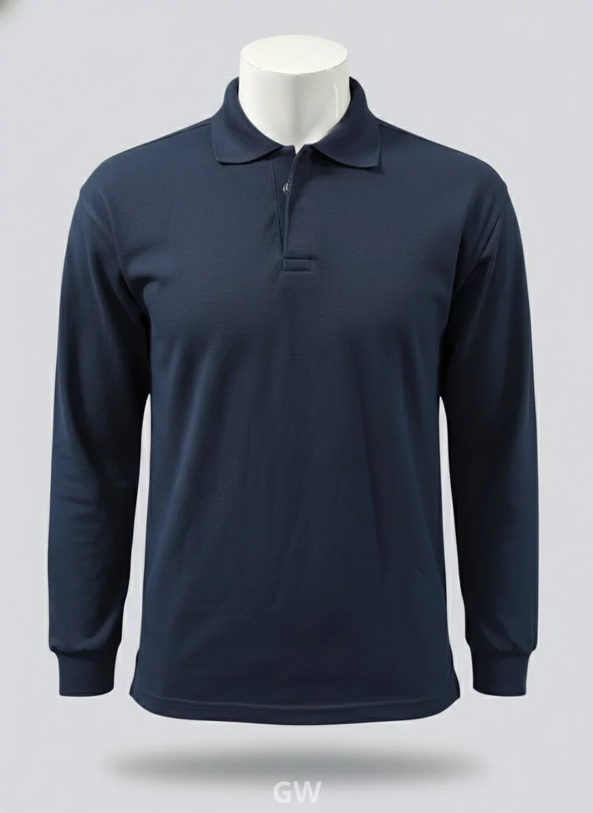 long-sleeved polo t-shirt