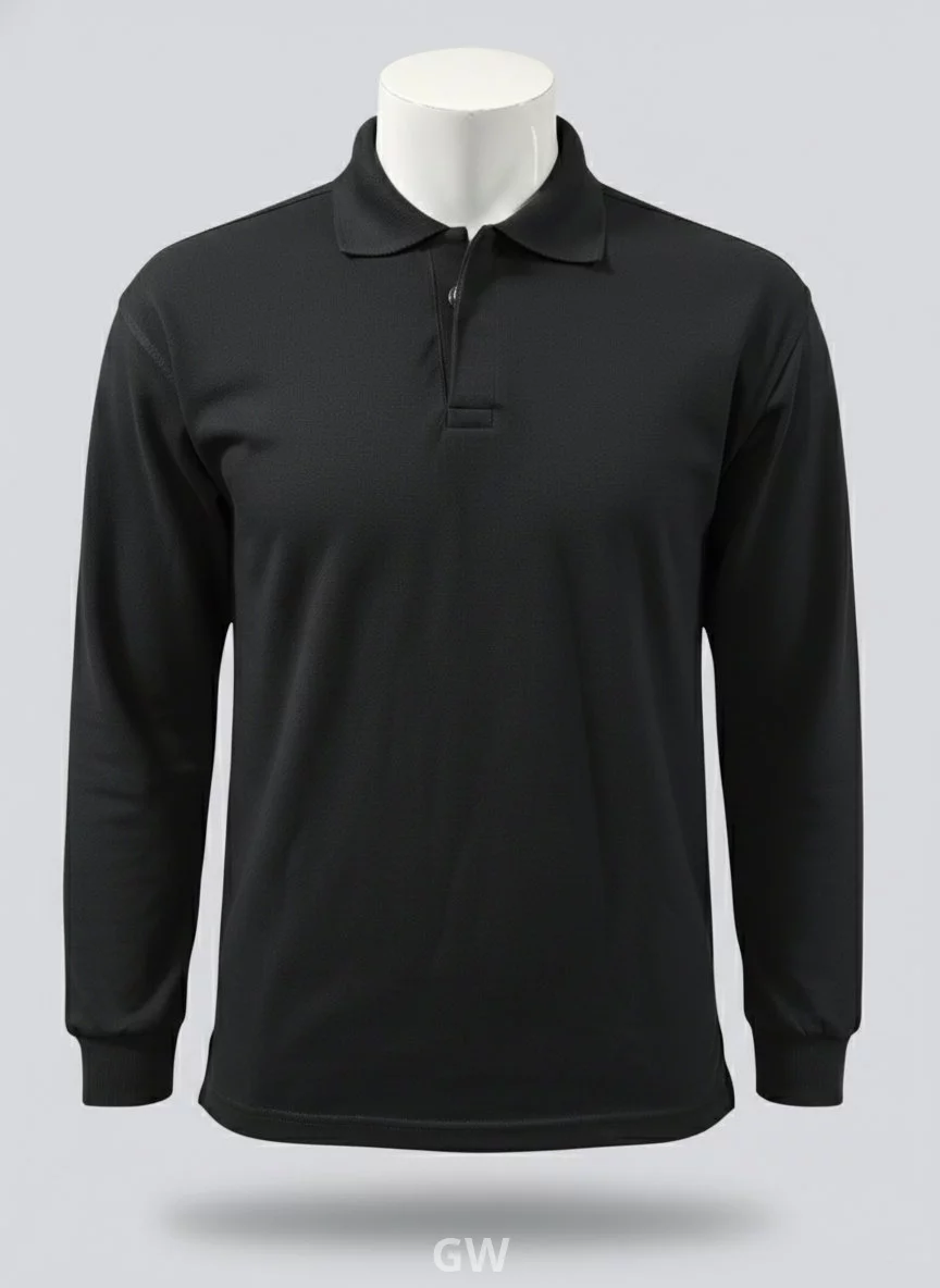 long-sleeved polo t-shirt