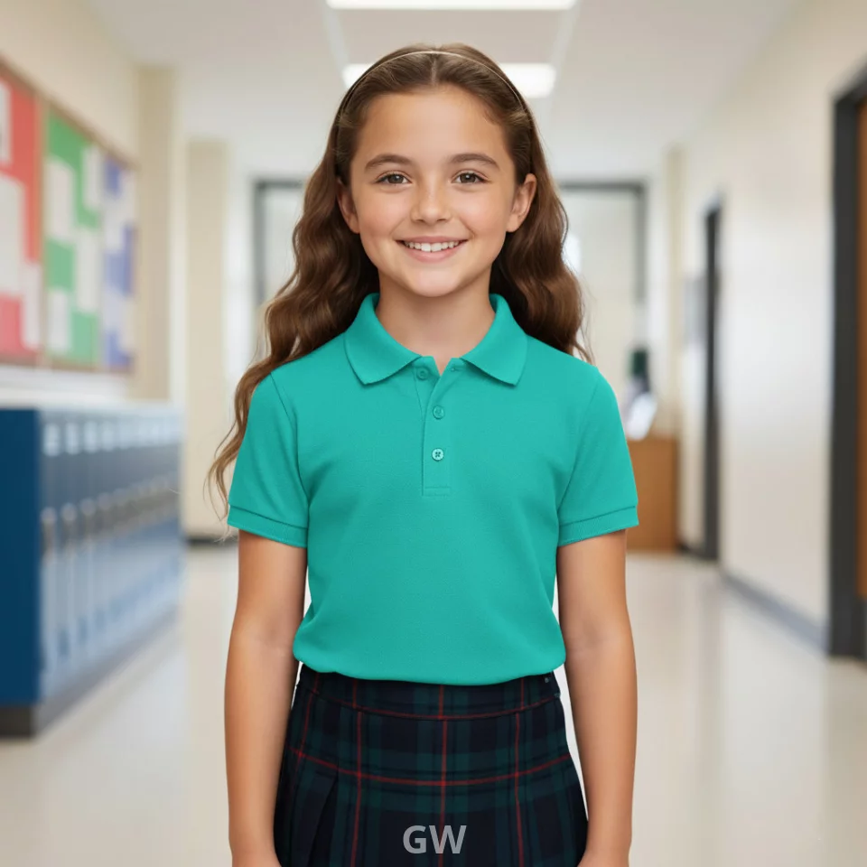 تيشيرت بولو مدرسي كلاسيكي للارتداء اليومي