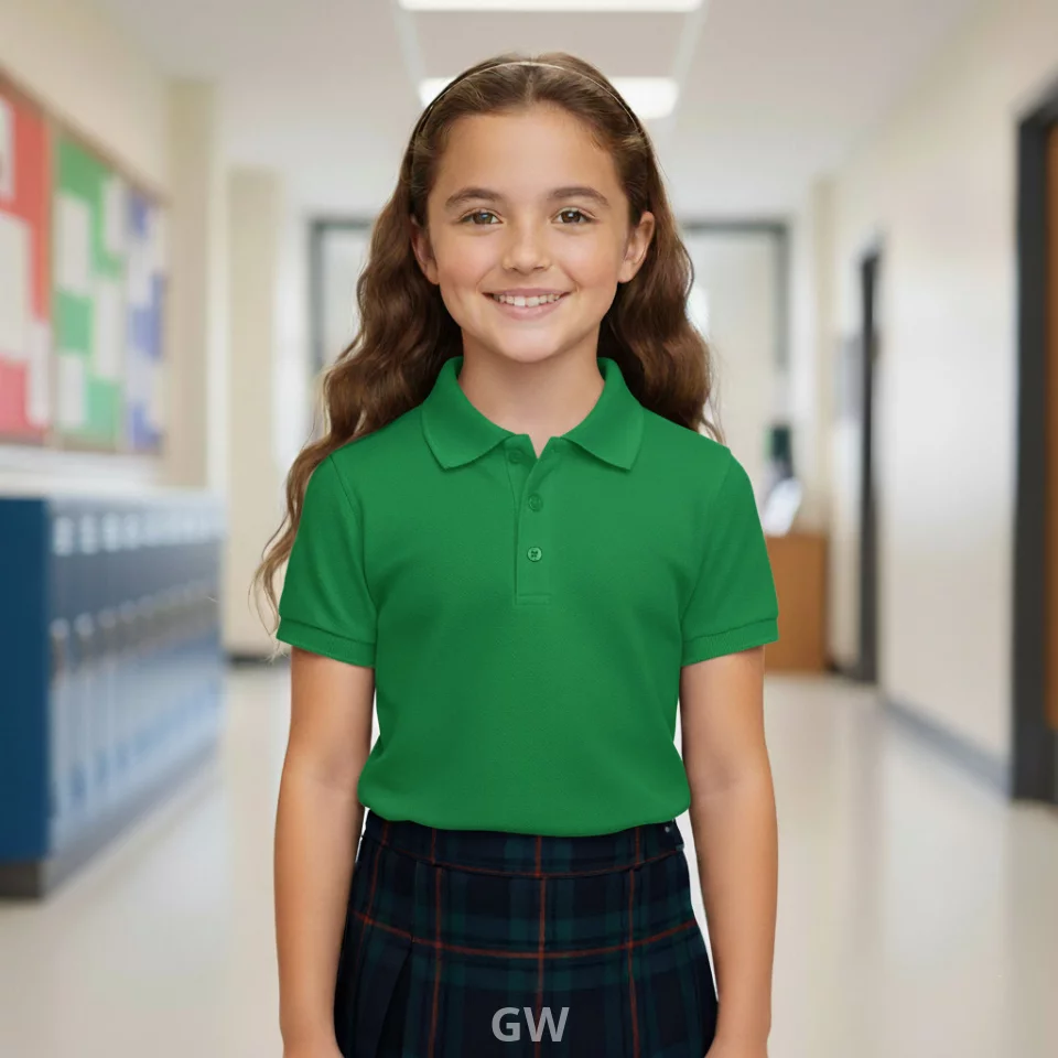 a classic school pique polo tshirt for daily wear