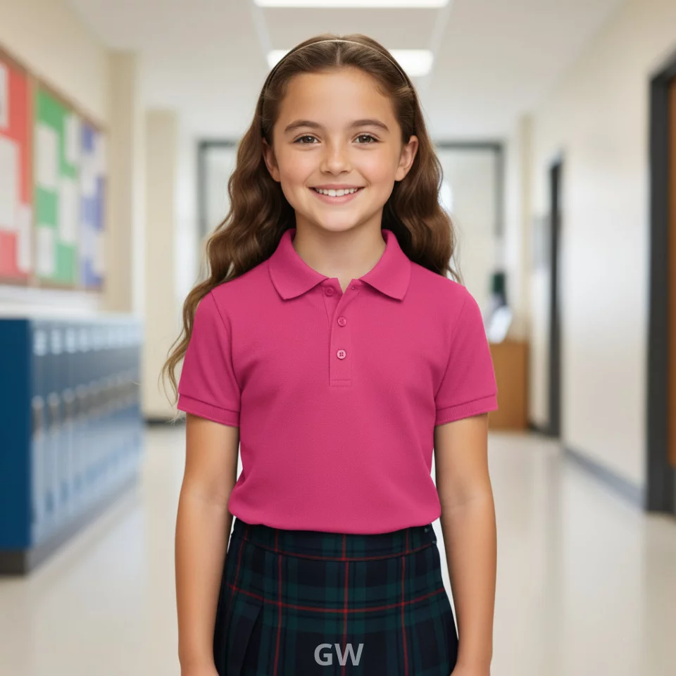 تيشيرت بولو مدرسي كلاسيكي للارتداء اليومي