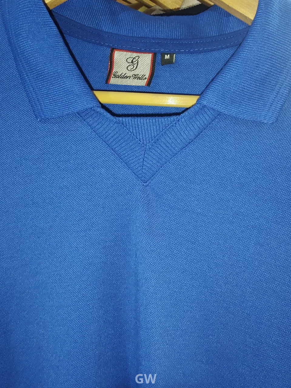 Long-Sleeved Pique Polo T-shirt Without Button for Safety
