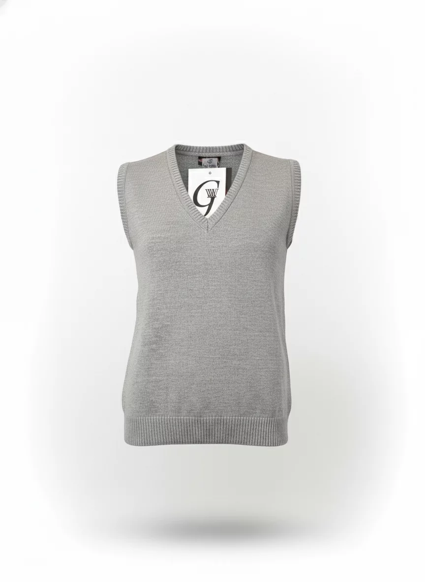 V-Neck Wool Vest (Sleeveless Sweater) - GW
