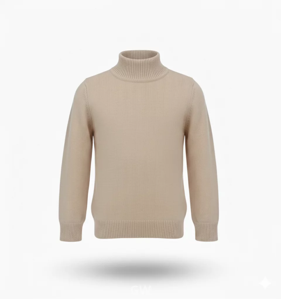 Kids' Wool Roll-Neck Sweater -half neck- Uniform gw