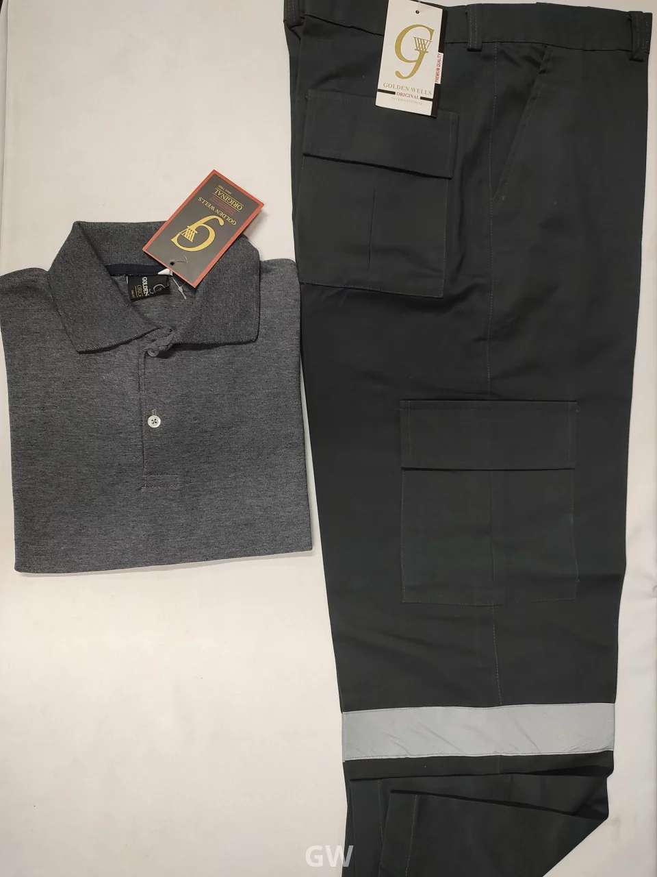 Complete set Polo T-shirt with baggy gabardine cargo pants