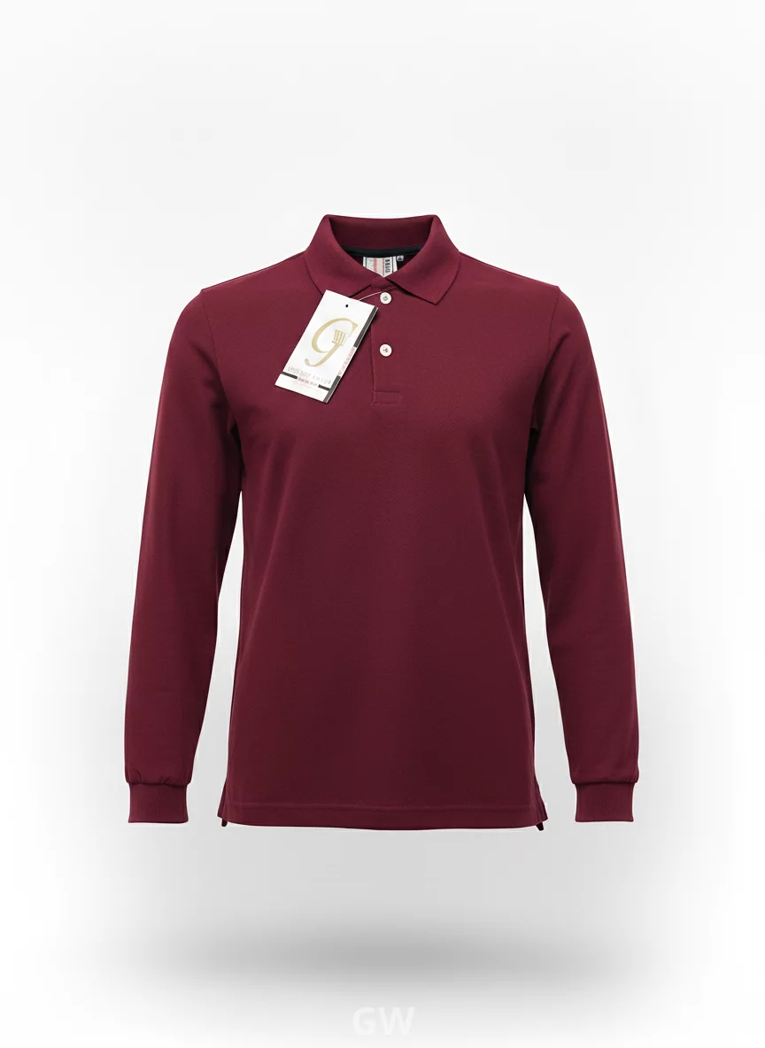 Long-sleeved polo Tshirt Cotton Uniform GW