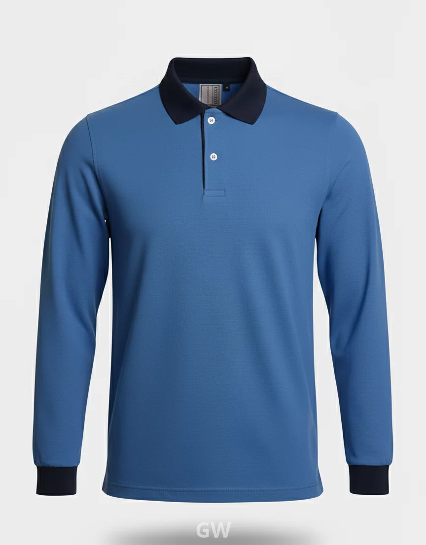 Long-sleeved polo Tshirt Cotton Uniform GW