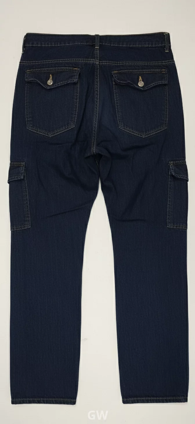 Wide-Leg Cargo Denim Jeans for Workwear from Uniform gw