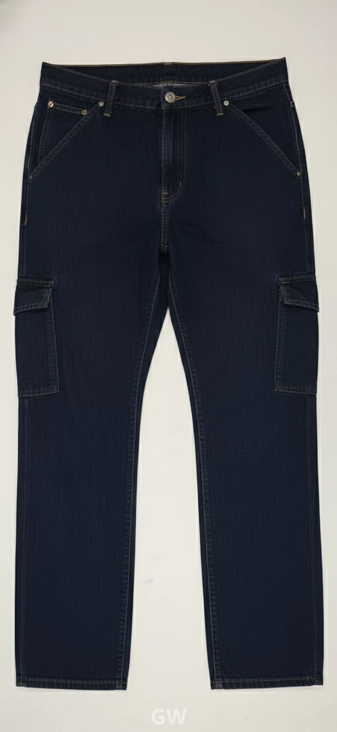 Wide-Leg Cargo Denim Jeans for Workwear from Uniform gw