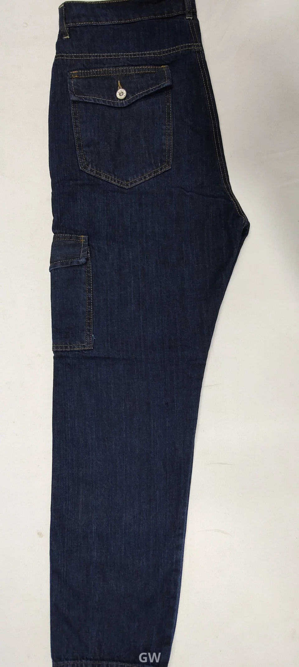 Wide-Leg Cargo Denim Jeans for Workwear from Uniform gw
